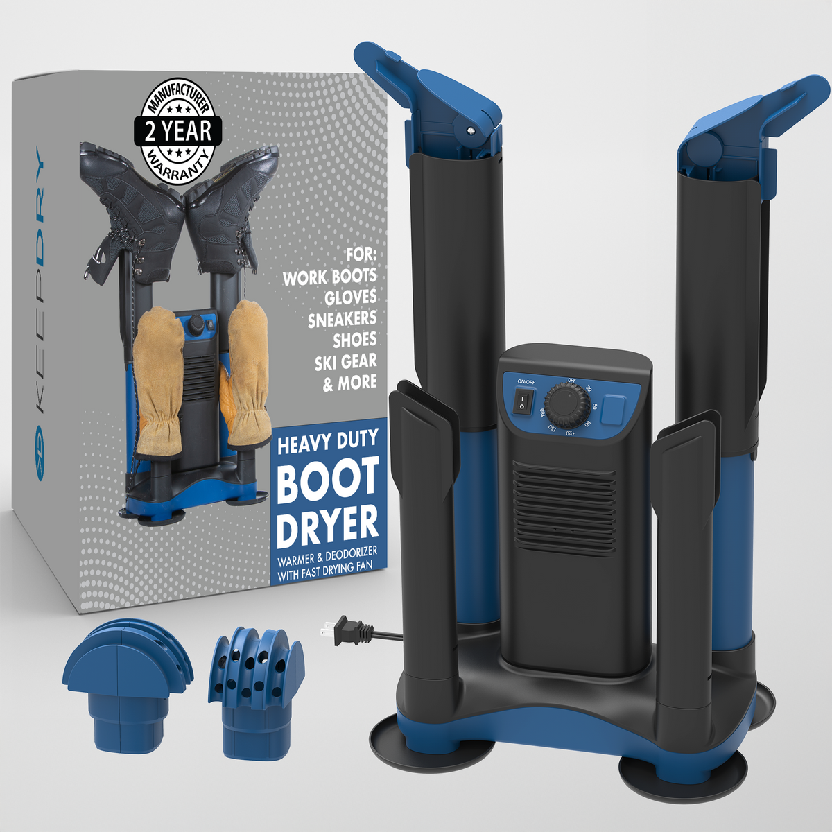KeepDry Forced Heat Boot Dryer Heavy Duty Boot Dryer with Heat